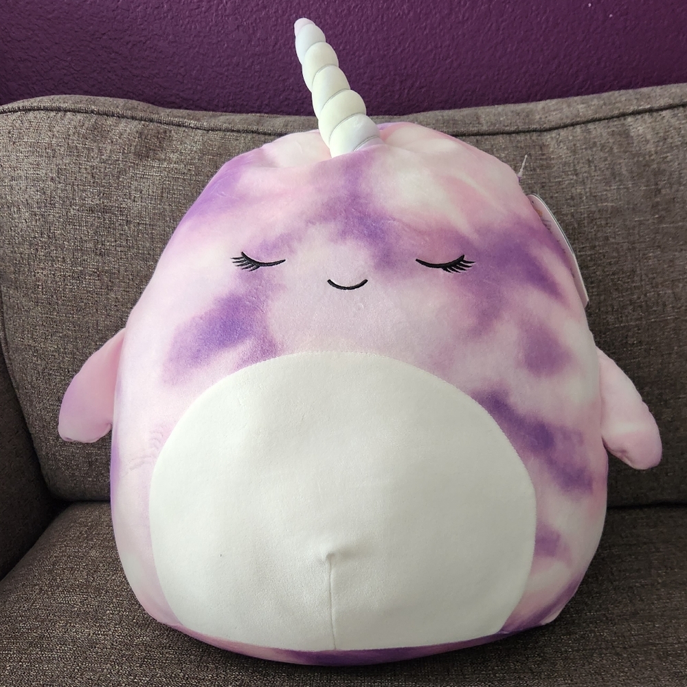 16" Nabila the tie dye Narwhal Squishmallow